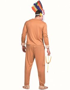 ชุดอินเดียนแดงผู้ชาย ชุดชนพันธุ์อเมริกัน ชุดผู้ใหญ่สำหรับฮาโลวีน ชุดชนพันธุ์อเมริกัน - Product Image 6