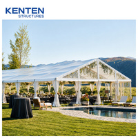 Tente Événementielle Extérieure de Luxe Transparente Sur Mesure 20x40 30x50, Grande Tente de Mariage Commerciale Transparente pour Événements
