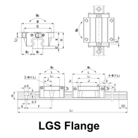 Kit de blocs de guidage linéaire LGS robustes pour pièces CNC, guide de mouvement linéaire pour machine de fraisage