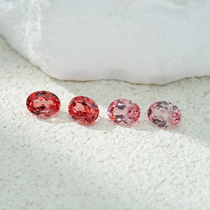 أحجار كريمة اصطناعية بالجملة من ستارزجيم، ياقوت صناعي بقطع بيضاوي، حجر بادبارادشا بلون غروب الشمس وشروق الشمس، أحجار كريمة مصنعة في المختبر لصناعة المجوهرات - Product Image 1