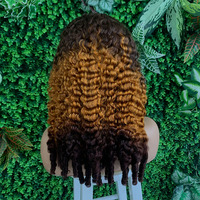 Perruques en cheveux humains vietnamiens lisses, double densité, avec fermeture frontale HD sans colle, couleur marron ombré, pour femmes noires, vente en gros