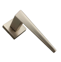 Poignée de porte de douche simple face LCKLUX moderne, noir mat, alliage de zinc, élégante et durable pour appartement
