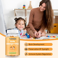 Gummies Halal Naturelles Oméga 3 DHA pour Enfants, Soutien Cérébral et Visuel, Vitamine C, 90 Gummies Oméga 3 DHA pour Enfants - Approvisionnement Direct Usine SPL