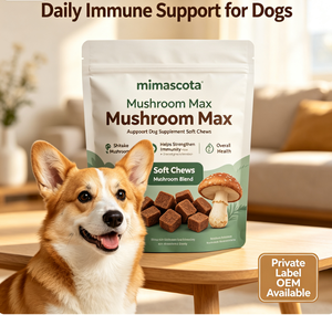Complément alimentaire pour chiens Mushroom <span class=keywords><strong>Max</strong></span> Advanced Immune Support, en forme de bouchées moelleuses, aux champignons Shiitake, contribue à renforcer l'immunité et la santé globale. - Product Image 3