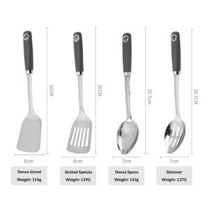 Espátula de Acero Inoxidable para el Hogar, Espátula para Freír, Cuchara para Sopa, Espátula para Servir, Utensilios de Cocina, 10 Juegos - Product Image 3