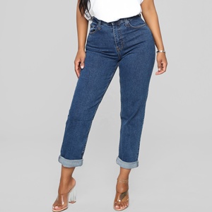 Personalizado premium lavado elástico apretado <span class=keywords><strong>jeans</strong></span> de mamá - Product Image 1