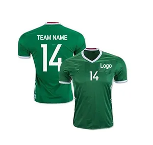 Conjunto de camisetas de fútbol con diseño personalizado, venta al por mayor, uniforme de fútbol verde