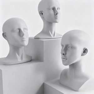 Soporte de exhibición minimalista de plástico para maniquíes de cabeza para mobiliario de salón - Product Image 1