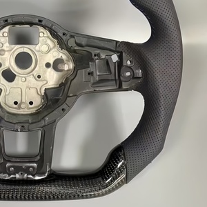 Volant <span class=keywords><strong>gris</strong></span> 12 heures pour Volkswagen Glotion Golf MK 6 7 7.5 GTI GTD GTE <span class=keywords><strong>R</strong></span> Pol Volant en fibre de carbone - Product Image 4