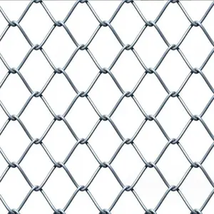 9 Gauge Galvanized And PVC Coated Diamond Shape Mesh Hole Cyclone Wire Chain Link Fence