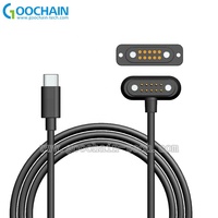 Cable de Carga Magnético USB Tipo C de 10 Pines, Conector Macho-Hembra Pogo Pin, Solución de Alimentación, Contacto Magnético de 10 Pines, Placa de Circuito Impreso para Soldar