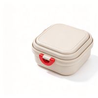 Bol pliable pour animaux de compagnie à double compartiment de qualité alimentaire, récipient portable pour l'alimentation en extérieur, pour chien et chat, voyage, eau, nourriture