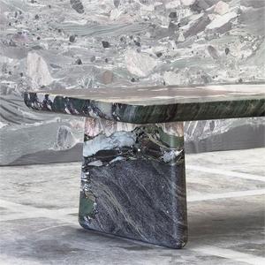 Thiết kế Bắc Âu tiên tiến mực màu đá cẩm thạch bàn ăn với một hình bầu dục cột cơ sở cho đồ nội thất nhà bếp - Product Image 5