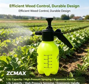 ZCMAX Pulverizador a Presión Manual <span class=keywords><strong>de</strong></span> 1.5L con Boquilla Ajustable, Cuerpo <span class=keywords><strong>de</strong></span> PE Reforzado, Bomba <span class=keywords><strong>de</strong></span> Alta Presión y Válvula <span class=keywords><strong>de</strong></span> Seguridad para Jardín - Product Image 4