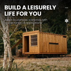 Casa Container Pieghevole All'ingrosso, Elegante Mini Casa Prefabbricata Smontabile da Giardino, Design Container Multi-Cottage, Casa Pieghevole a Z - Product Image 3