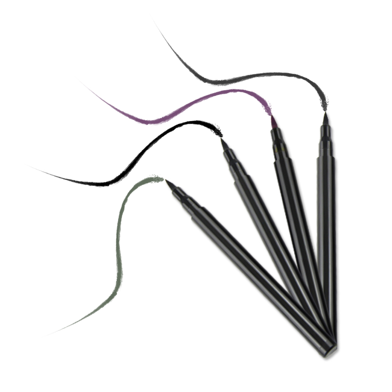 Лучшее качество низкое количество минимального заказа 4 цвета макияж высоко пигмент Красочные гладкая подводка для глаз карандаши для губ. водостойкие карандаши