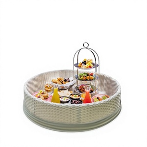 <b>Large</b> Rattan Floating Pool <b>Tray</b> | Elegant Breakfast, Food & Beverage <b>Serving</b> <b>Tray</b> for Luxury Resorts - Product Image 1