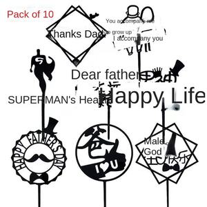 Décorations de gâteaux en acrylique de style chinois, vente directe d'usine, lot de 10, tendance sur les réseaux sociaux, pour anniversaire - Product Image 3