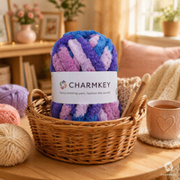 Wholesale 100% Polyester Chenille Yarn High Tenacity Colorful Fancy Yarn for Hand Knitting & Crochet Baby Crafts