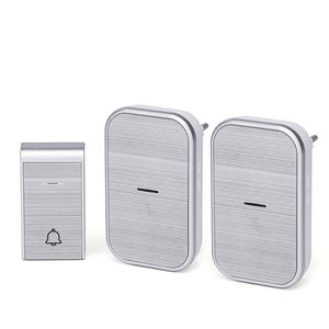 กระดิ่งไร้สายดิจิตอลสีเงิน, 1-2 เสียง, ใช้พลังงานไฟฟ้า; เหมาะสำหรับแจ้งเตือนผู้มาเยือนในบ้านหรือธุรกิจ - Product Image 1