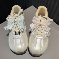 Breloques pour chaussures, nœuds en dentelle de ballet, perles, rubans à carreaux gingham, clips pour chaussures, accessoires de décoration DIY pour baskets et sabots