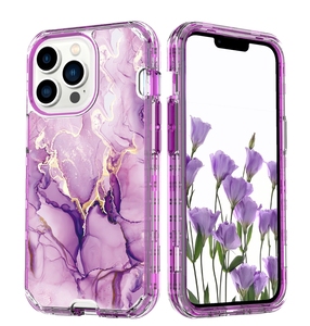 Custodia per <span class=keywords><strong>iPhone</strong></span> 16 15 <span class=keywords><strong>14</strong></span> 13 12 11 Pro Plus Max marmo scintillio Glitter resistente 3-in-1 custodia di copertura antiurto - Product Image 1