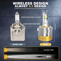 Brieyes VWH7-D Phare LED H7 personnalisé Canbus 6500K Blanc Haute Puissance Ampoules de Phare Avant pour Voiture et Moto