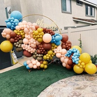 Ensemble de décoration de ballons de fête à faire soi-même, gonflable, pour café blush, couleur bleu citron, ballon en latex, kit de décoration en arc et guirlande