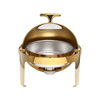 Goldfarben Edelstahl Runder 6-Liter Chafing Dish für Hotel und Restaurant
