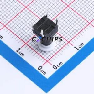 TSW06112-115B331CA-003E Tactile Switch Through hole-4P,6.1x6.1mm Switch Single Pole Single Throw Round Button 1.8N 6.1mm - Product Image 2