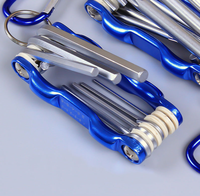 Jeu d'outils portables pliables en métal pour clés Allen métriques, clés hexagonales et tournevis hexagonaux