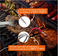 Lot de 2 sondes à viande étanches pour grills à granulés Pit Boss, prise de 3,5 mm avec 2 passe-sondes