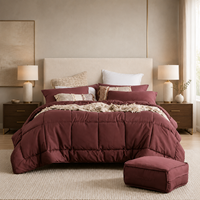 Ensemble de couette pliable multifonctionnel avec rangement intégré, insert de couette en microfibre, literie toutes saisons