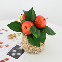 Realistischer Künstlicher Apfel-Bonsai 8,5cm Mini-Baum für Innenraumdekoration als Geschenk für Zuhause und Büro Bestseller zum Großhandelspreis