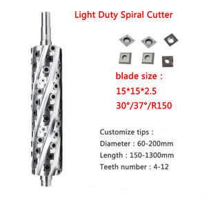 Wood Carpentry Machinery Woodworking Table Planer <b>Roller</b> Helical Spiral Thickness Cutterhead Insert <b>Blades</b> Cutter Head - Product Image 3