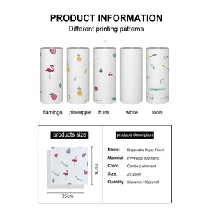 Vente en gros d'essuie-tout bon marché <span class=keywords><strong>Serviette</strong></span> de cuisine jetable de nettoyage en rouleau chiffons d'essuyage torchon essuie-tout - Product Image 4