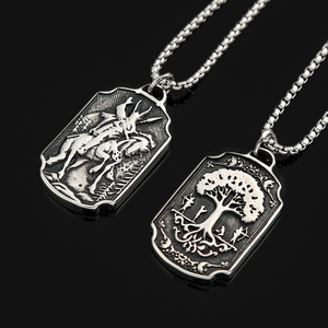 Yunnique – collier avec pendentif cheval de guerre Viking en acier inoxydable pour hommes, style Hip Hop, bijoux de mode en forme d'animal - Product Image 3