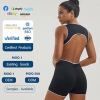 Kable المرأة تنفس ارتداءها الرياضية وجمبسوت تصميم عارية الظهر مع وسادة الصدر بلا أكمام أعلى وشورت اليوغا تشغيل اللياقة البدنية