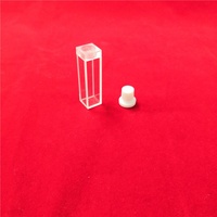 Cuvette en quartz optique Q214 pour fluoromètre, longueur de chemin de 10 mm, 3,5 ml, avec bouchon