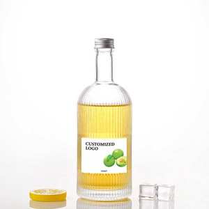 330ML 500ML Spiritueux Boissons Bouteille En Verre Whisky Vodka Tequila Brandy Bouteilles avec Couvercles Offre Spéciale Rhum <span class=keywords><strong>Gin</strong></span> Whisky Bouteille En Verre - Product Image 3