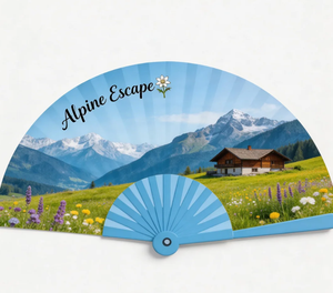 Abanico de mano plegable grande de bambú de 13 pulgadas, personalizado al por mayor, para eventos. - Product Image 2