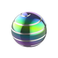 Jouet anti-stress en alliage d'aluminium, gyroscope cinétique rotatif de bureau, balle tournante, fidget spinner, cadeau promotionnel