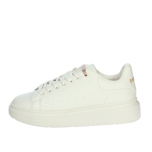 Sneakers basse da uomo stile retrò SASF240901 alla moda per scarpe da passeggio in vera pelle con fodera in vera pelle Color crema - Product Image 1