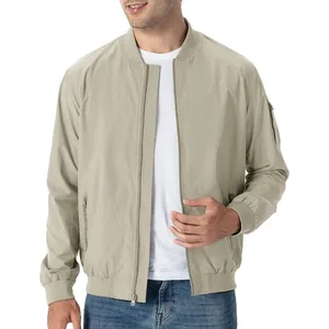 Tbmpoy Men's Lightweight Bomber Jackets Light Track Jackets Casual Summer Windbreaker Outdoor Golf Fashion Coat For Men