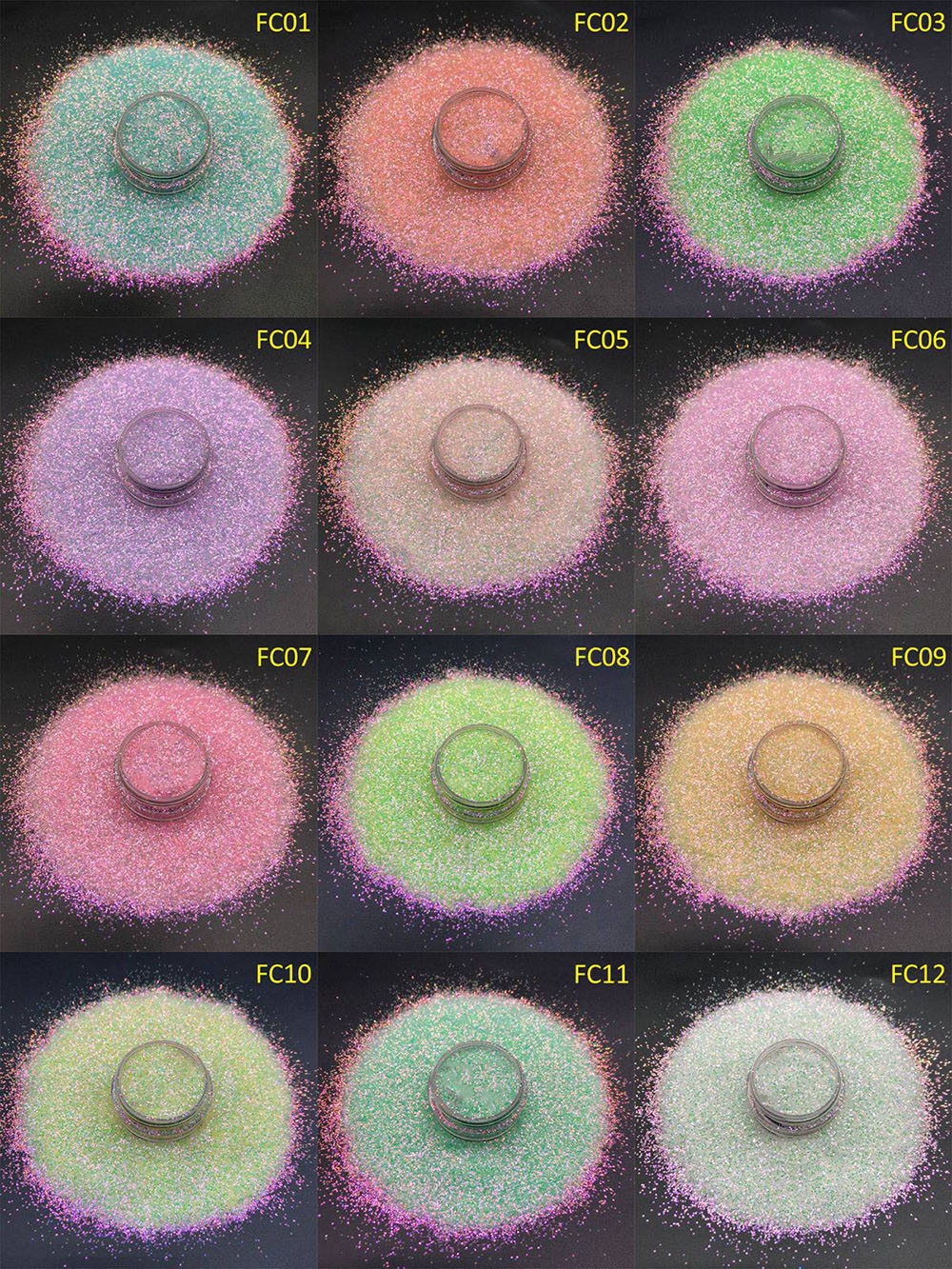 pastel fine glitter