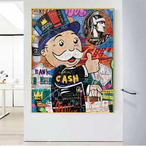 Pintura en Lienzo de <span class=keywords><strong>Graffiti</strong></span> de Vida Rica, Pósteres de <span class=keywords><strong>Monopoly</strong></span> Dancing, Impresiones de Arte de Pared, Cuadro para Decoración de Sala de Estar - Product Image 4