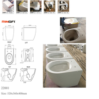 WC autoportant moderne en céramique pour salle de bain, hôtel, buanderie, cabine, lavabo, sanitaires en céramique
