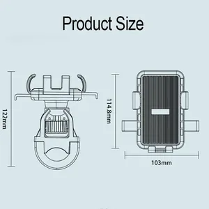 Motorcycle Bicycle Electric Vehicle Scooter Cycling Mountain Phone Handlebar Mount Plastic Lazy <strong>Bracket</strong> Holder for Riding - Product Image 6