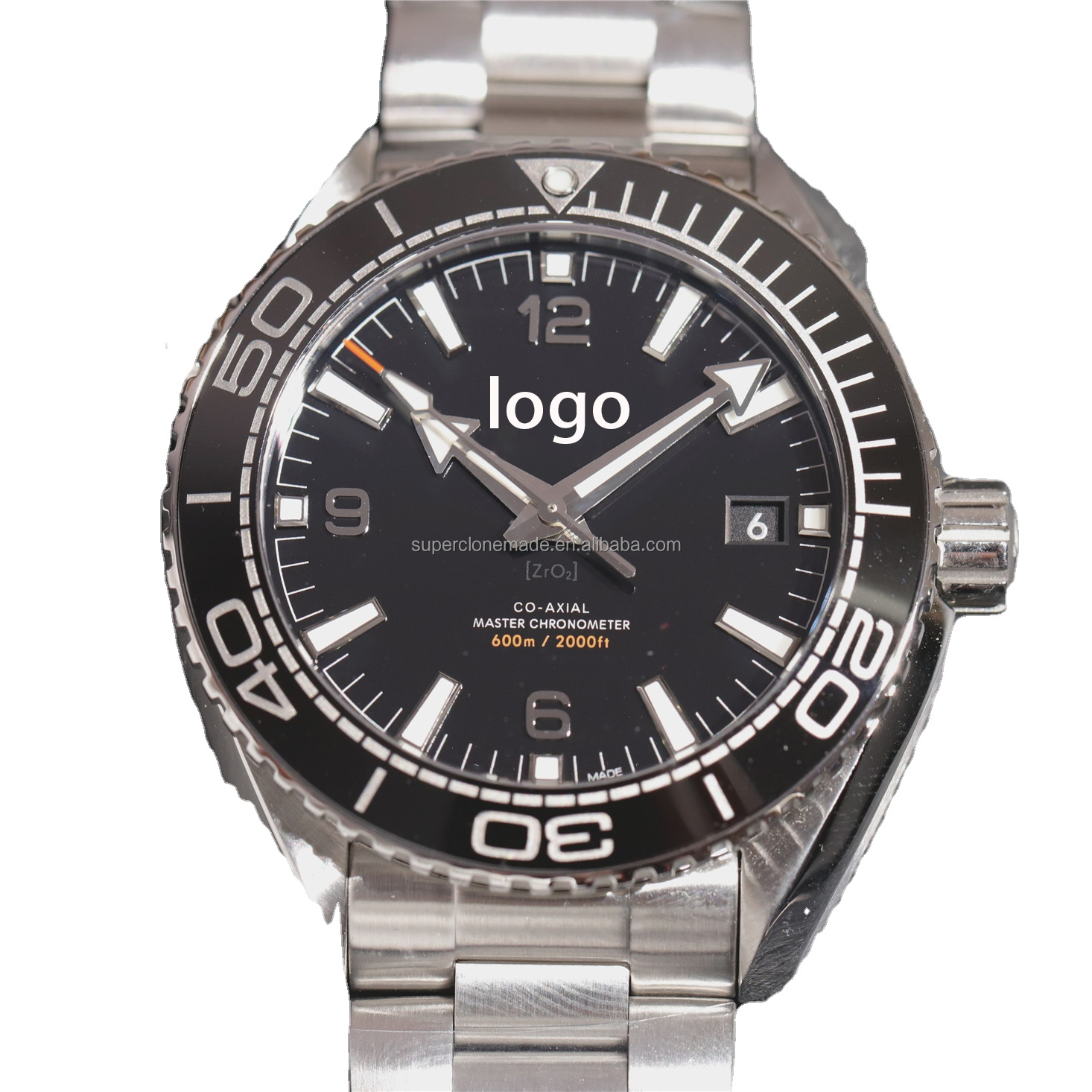 VS factory 8800 movement black 600 ceramics luxury watch stainless Men's Watch Mechanical watch major