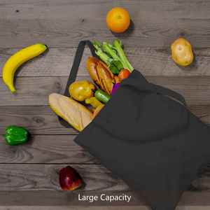 Sac fourre-tout en toile de coton réutilisable de 6 oz avec logo personnalisé et longue poignée pour la publicité, la promotion, les cadeaux et le calicot - Product Image 2